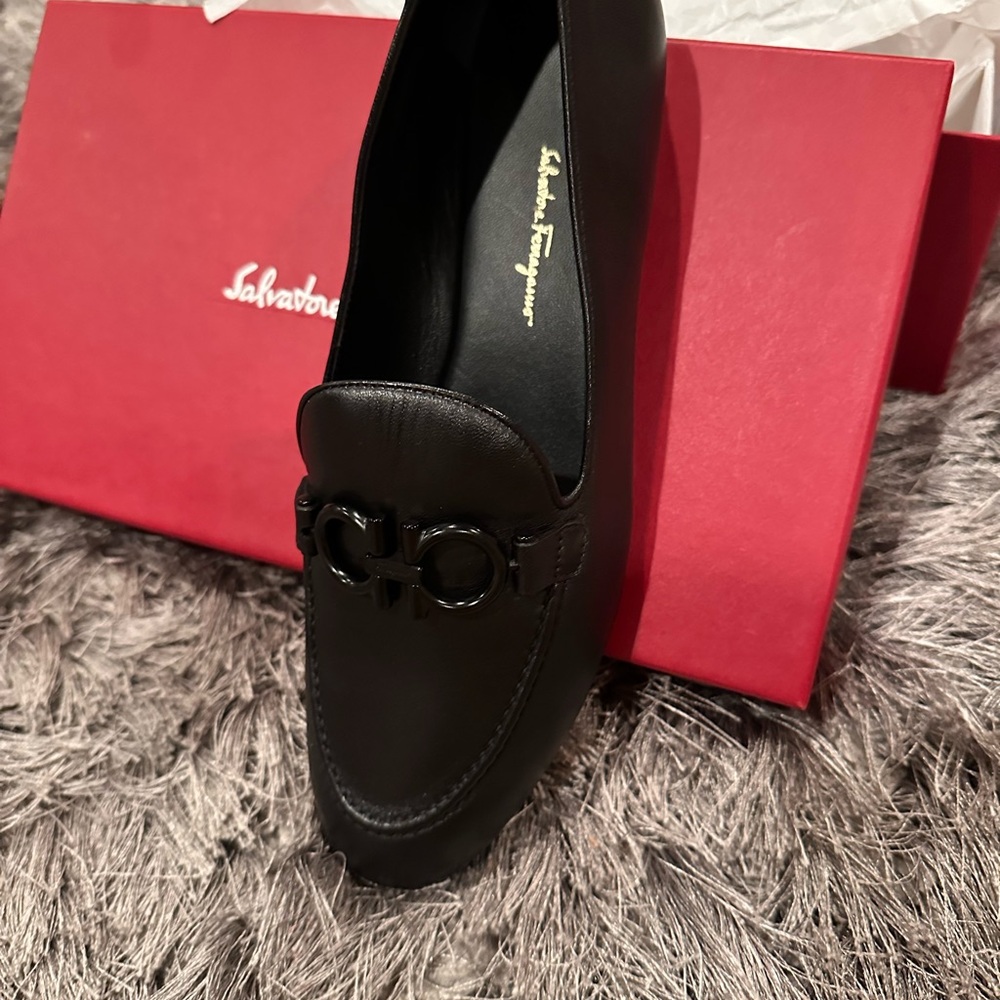 Salvatore Ferragamo Black Loafers